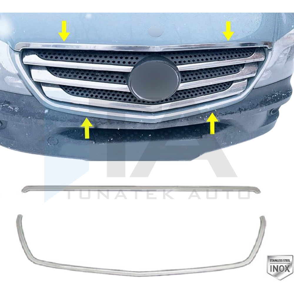 2013-2018 - Front Grille Frame+Hood Streamer - 2 Pcs