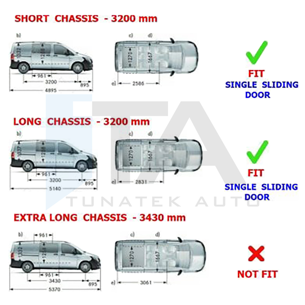 >2014 - Side Door Trim (Extra Long Sachet - Single Slider) - 8 Pcs