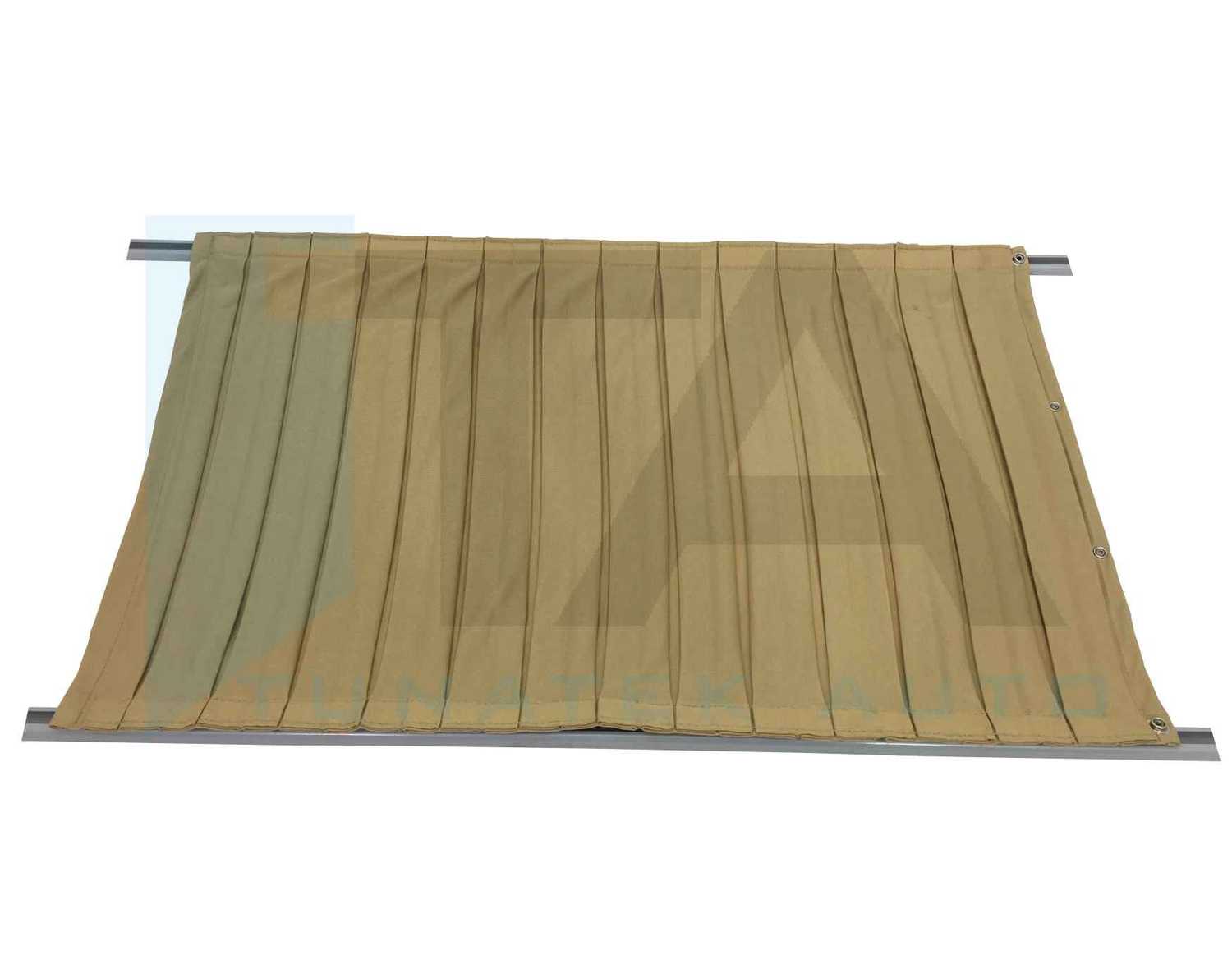 PLEATED CURTAIN SET WITH RAIL