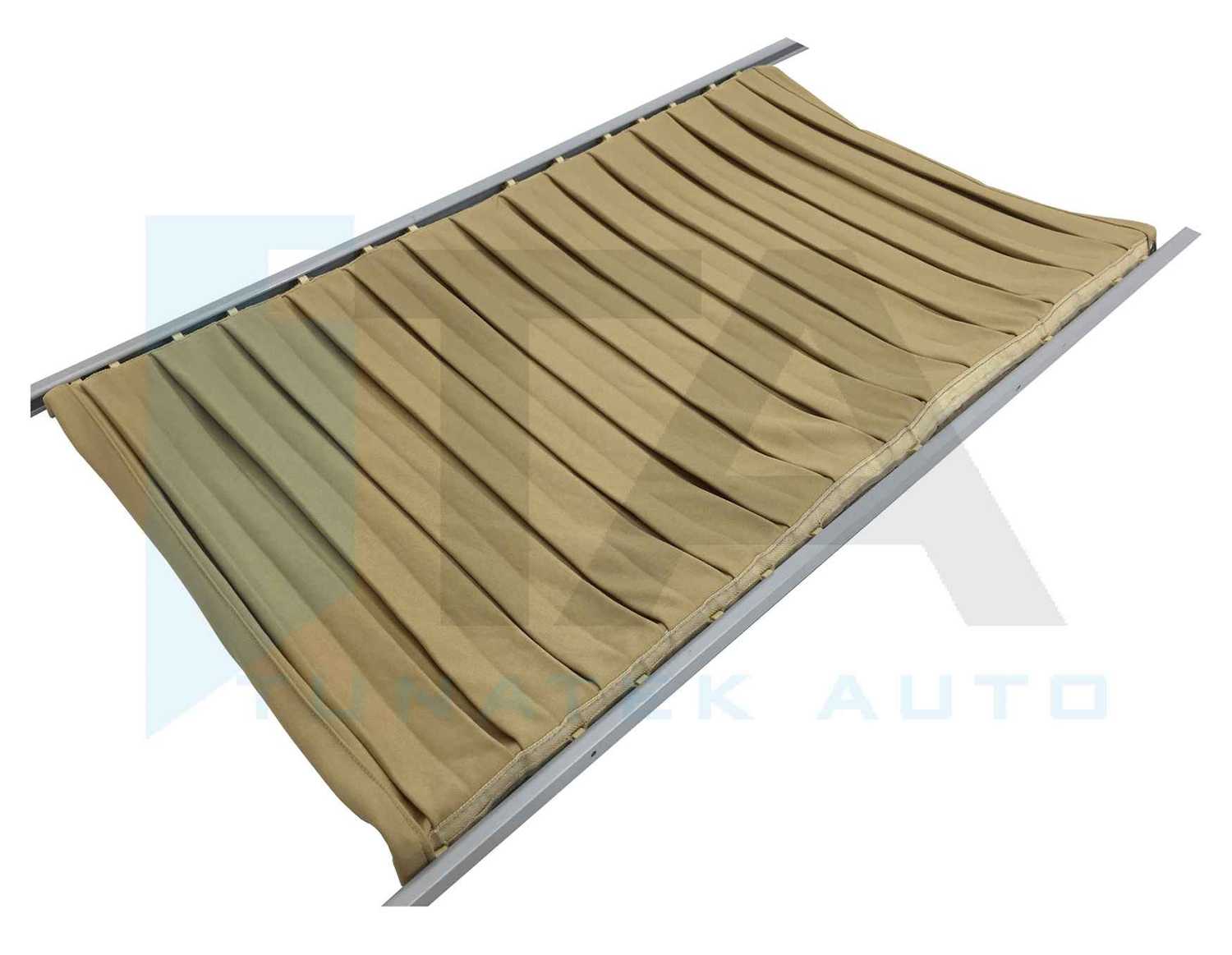 PLEATED CURTAIN SET WITH RAIL